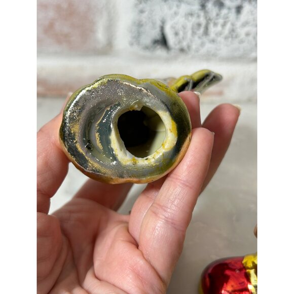 Rare! USSR Russian Vintage Christmas Ornament Lot Ceramic? Heavy Chrome Finish - Picture 11 of 14